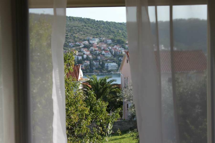 Uitzicht uit het venster van de vakantiewoning Mooi Kroatie
